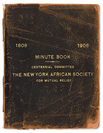 (FRATERNAL.) Record books of the New York African Society for Mutual Relief.